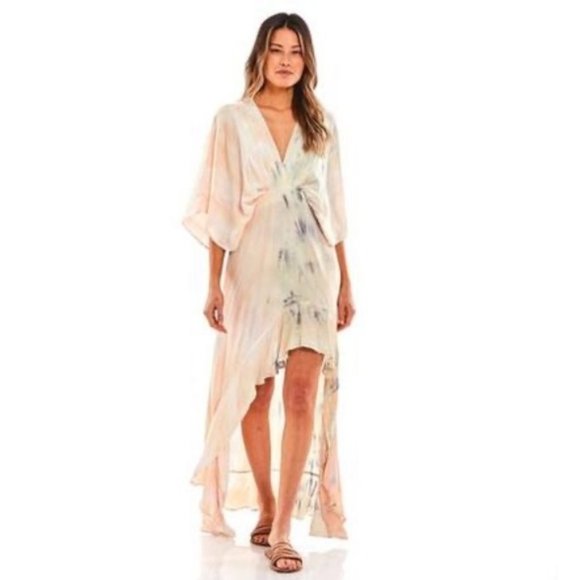 Young Fabulous & Broke Dresses & Skirts - YFB tie dye high low ruffled boho pastel dress, L